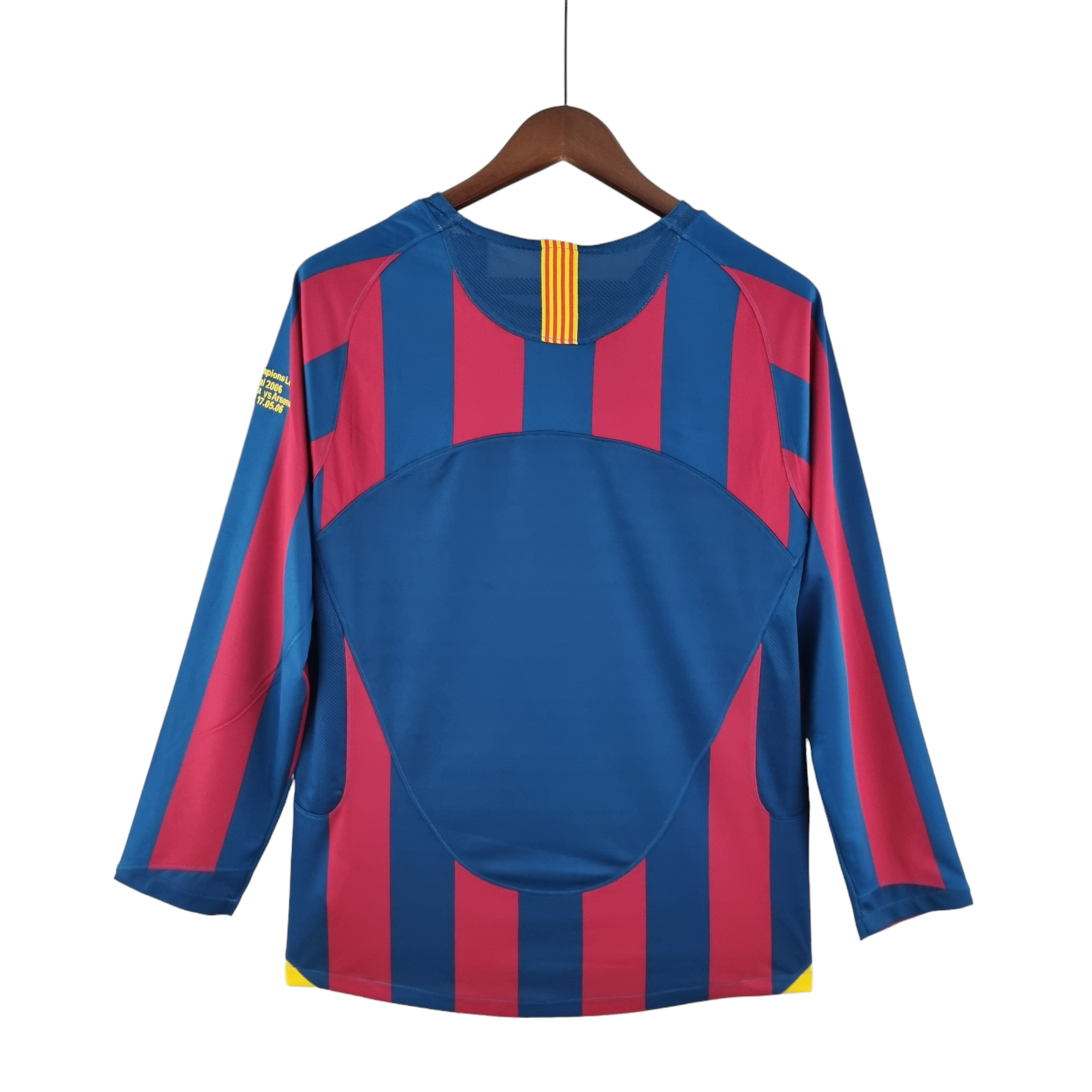 Barcelona Retro Long Sleeve 05/06 Home (Free Personalisation)