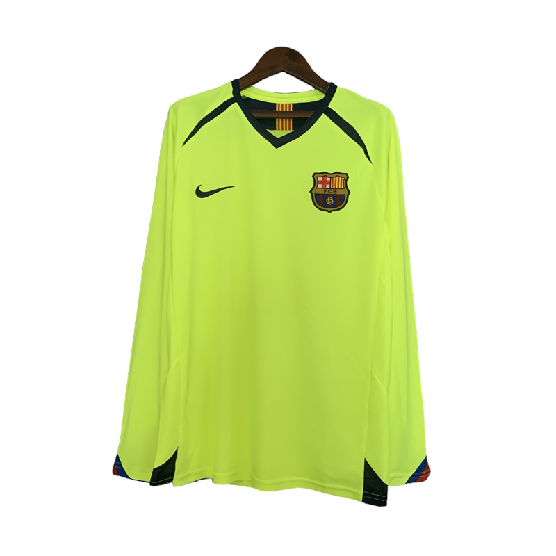 Barcelona Retro Long Sleeve 05/06 Away (Free Personalisation)