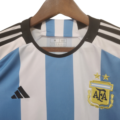 Argentina Retro 2022 Long Sleeve  Home (Free Personalisation)