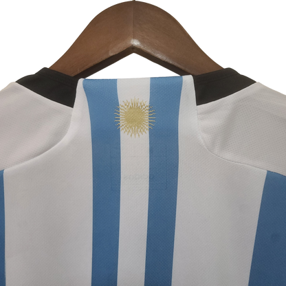 Argentina Retro 2022 Long Sleeve  Home (Free Personalisation)