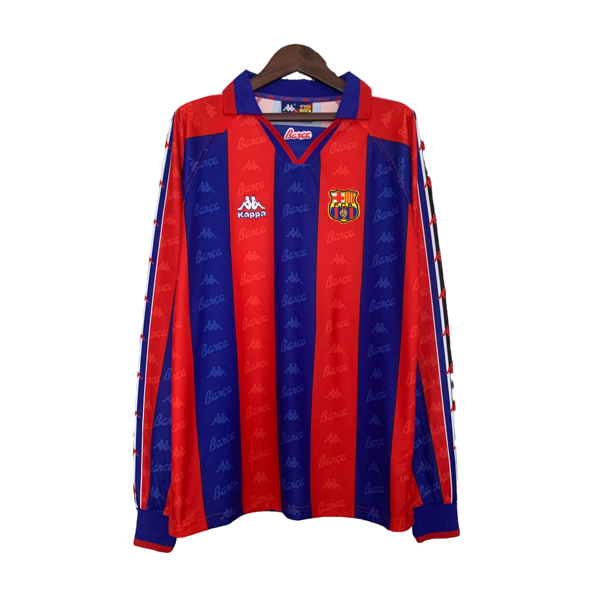 Barcelona Retro Long Sleeve 96/97 Home (Free Personalisation) (Free Personalisation)