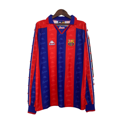 Barcelona Retro Long Sleeve 96/97 Home (Free Personalisation) (Free Personalisation)