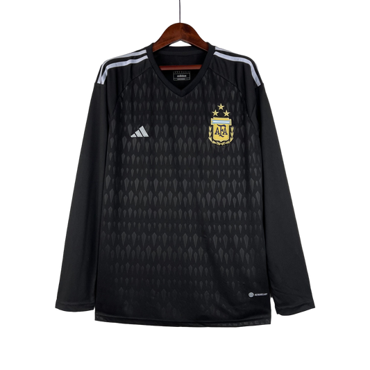 Argentina 2023 Long Sleeve Goalkeeper Black (Free Personalisation)