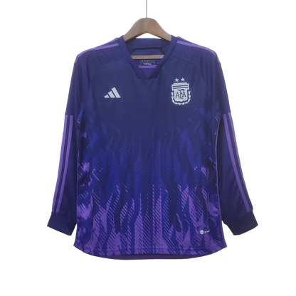 Argentina Retro 2022 Long Sleeve  Away (Free Personalisation)