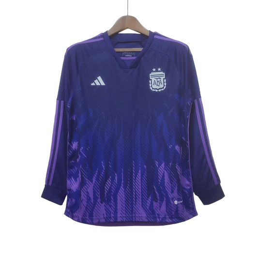 Argentina Retro 2022 Long Sleeve  Away (Free Personalisation)