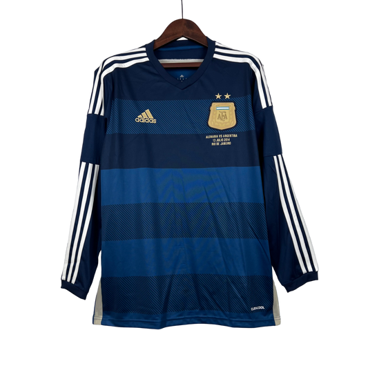 Argentina Retro  2014 Long Sleeve Away (Free Personalisation)