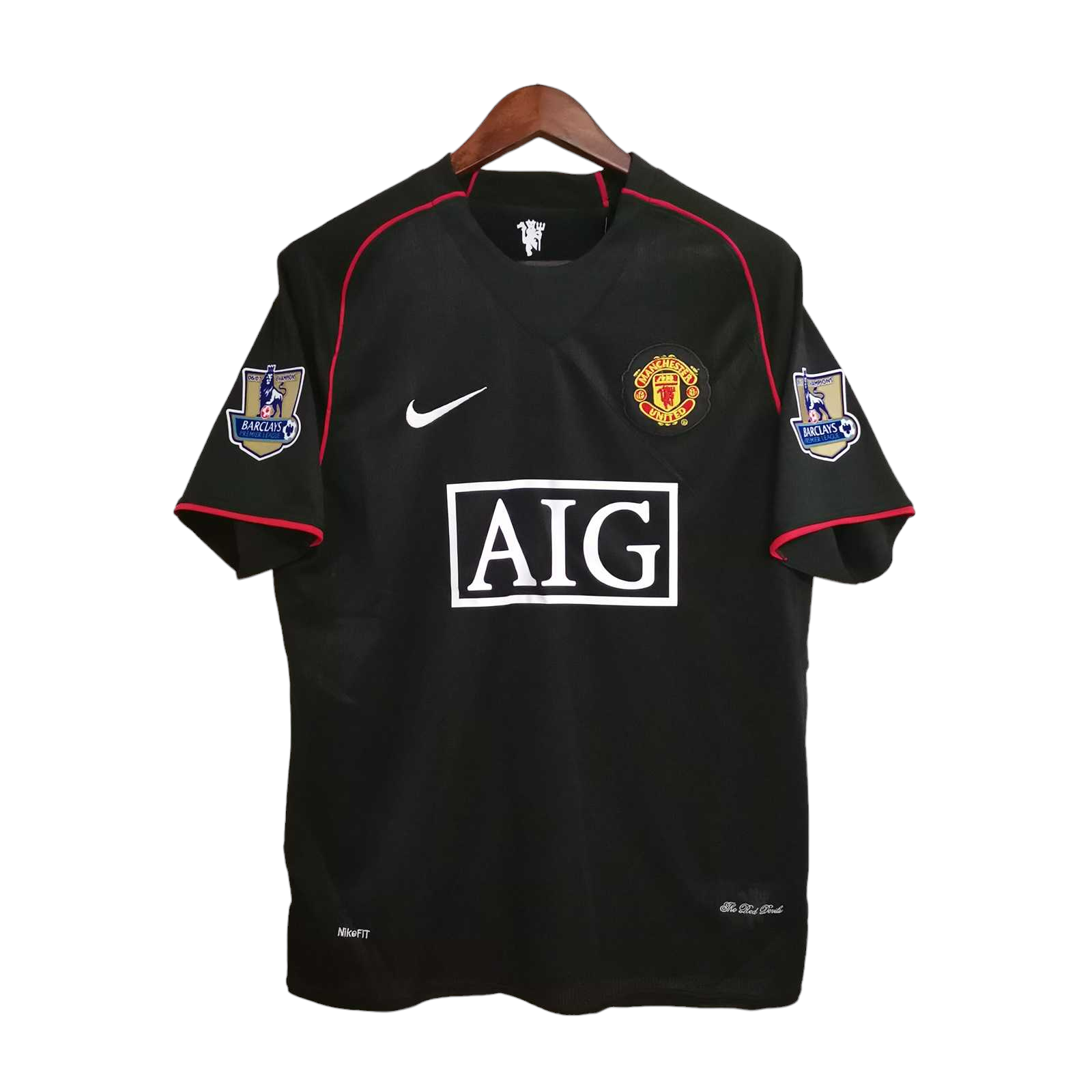 MANCHESTER UNITED RETRO 07/08 BLACK (Free Personalisation)