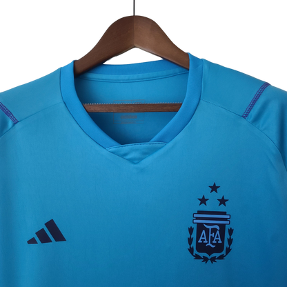 Argentina Retro 2022 Training Jersey Blue (Free Personalisation)