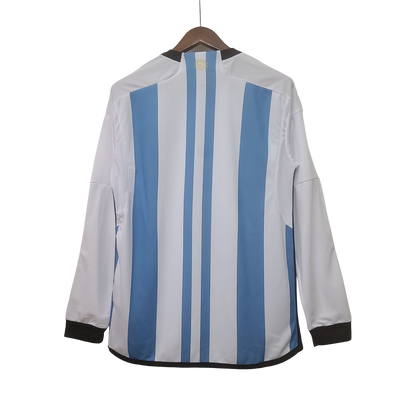 Argentina Retro 2022 Long Sleeve  Home (Free Personalisation)