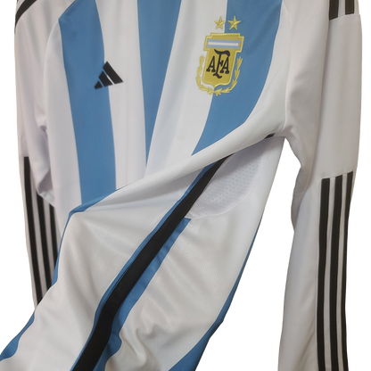 Argentina Retro 2022 Long Sleeve  Home (Free Personalisation)