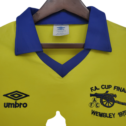Arsenal Retro 71/79 long sleeve away yellow (Free Personalisation)