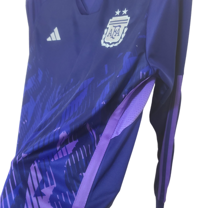 Argentina Retro 2022 Long Sleeve  Away (Free Personalisation)