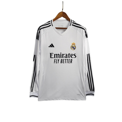Real Madrid 24/25 Home Long Sleeve (Free Personalisation)