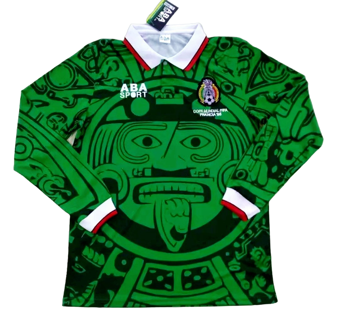 Mexico Retro Long Sleeve  1998 Home (Free Personalisation)