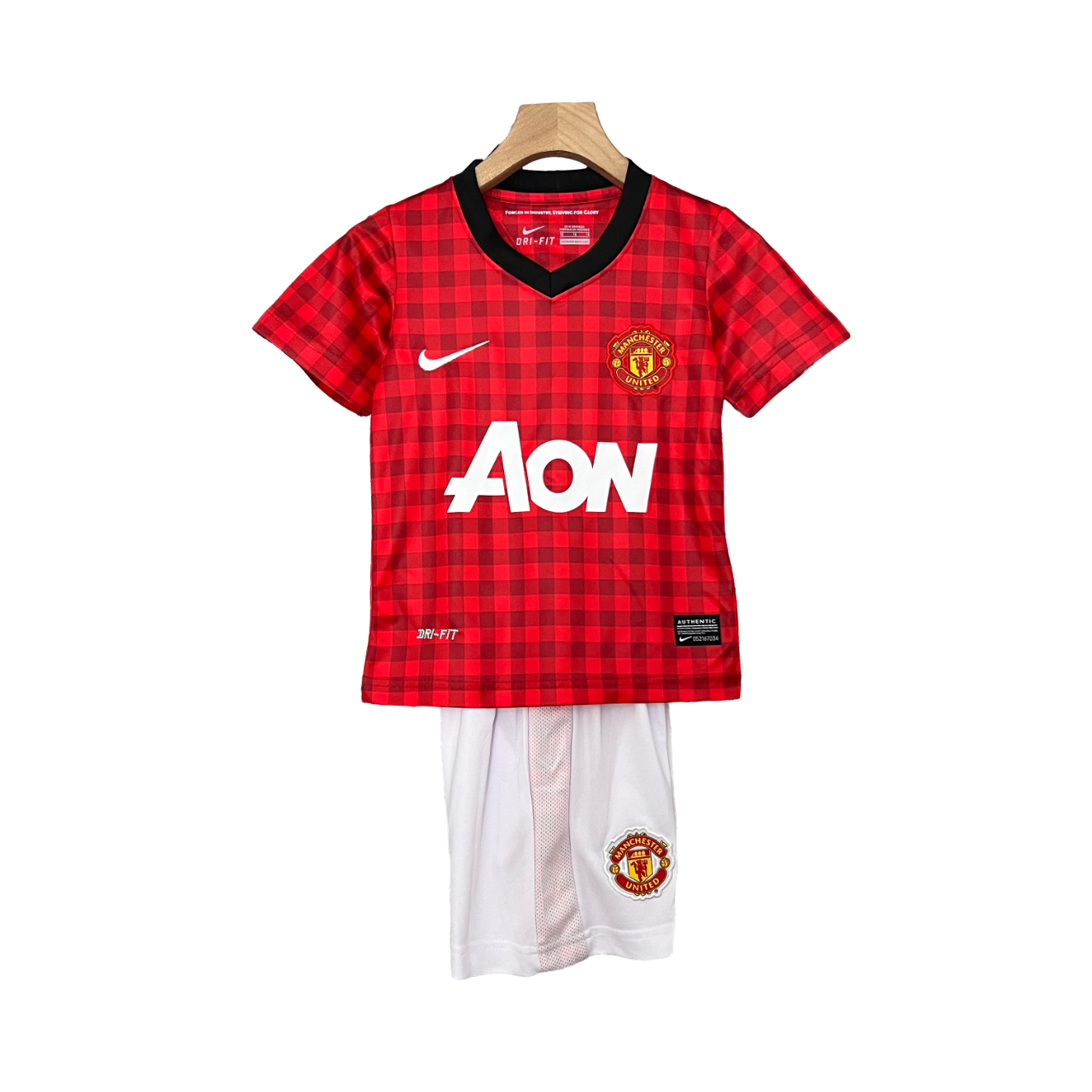 Manchester United Retro 12-13 Kids Home (Free Personalisation)