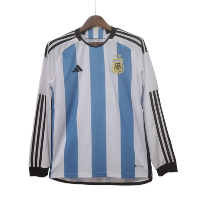 Argentina Retro 2022 Long Sleeve  Home (Free Personalisation)