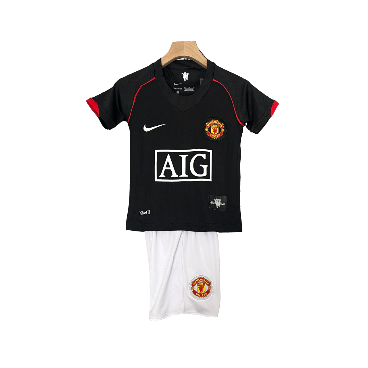 Manchester United 07/08 Kids Black (Free Personalisation)