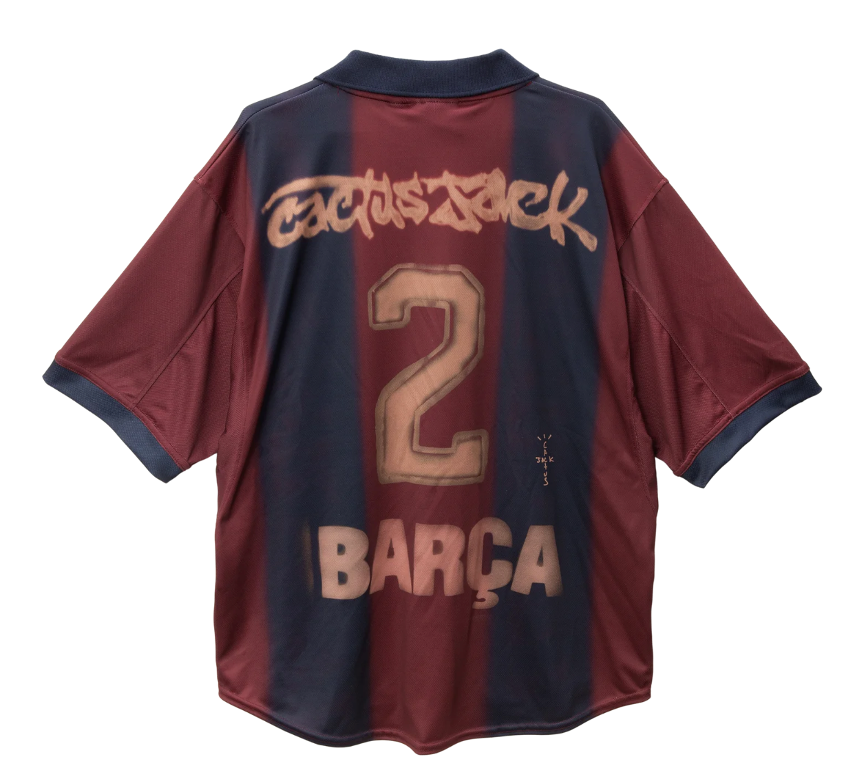 TRAVIS S X BARCELONA RETRO 2000/01 HOME SKELETON JERSEY