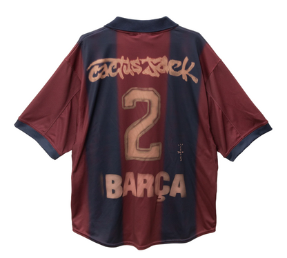TRAVIS S X BARCELONA RETRO 2000/01 HOME SKELETON JERSEY