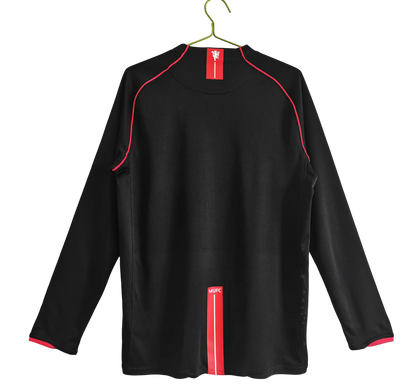 Manchester United Retro Long Sleeve 2007/08 Black (Free Personalisation)