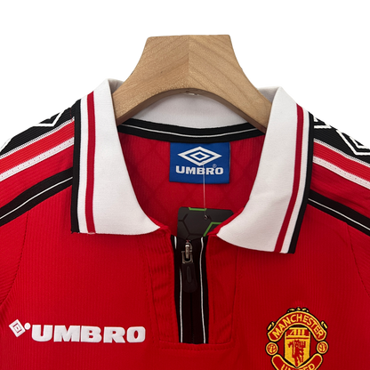 Manchester United Rerro 98-99 Kids Home (Free Personalisation)