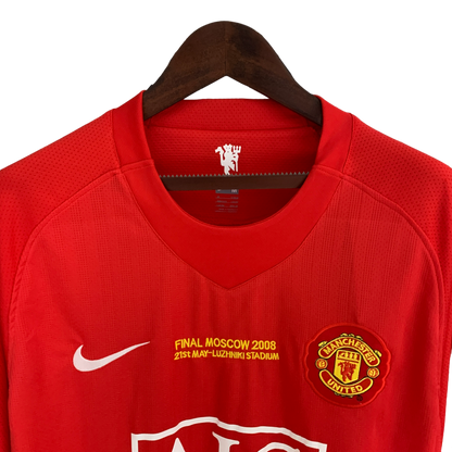 Manchester United Retro 2007/08 Long Sleeve Champions League Version Home (Free Personalisation)