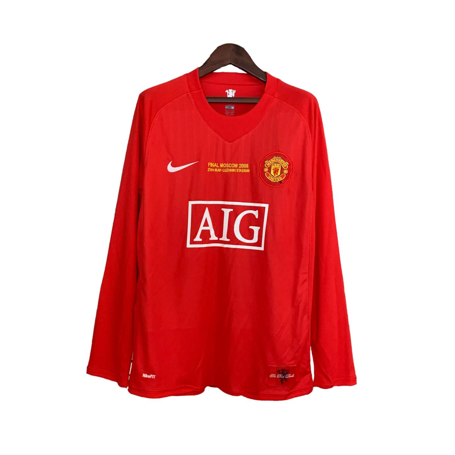 Manchester United Retro 2007/08 Long Sleeve Champions League Version Home (Free Personalisation)