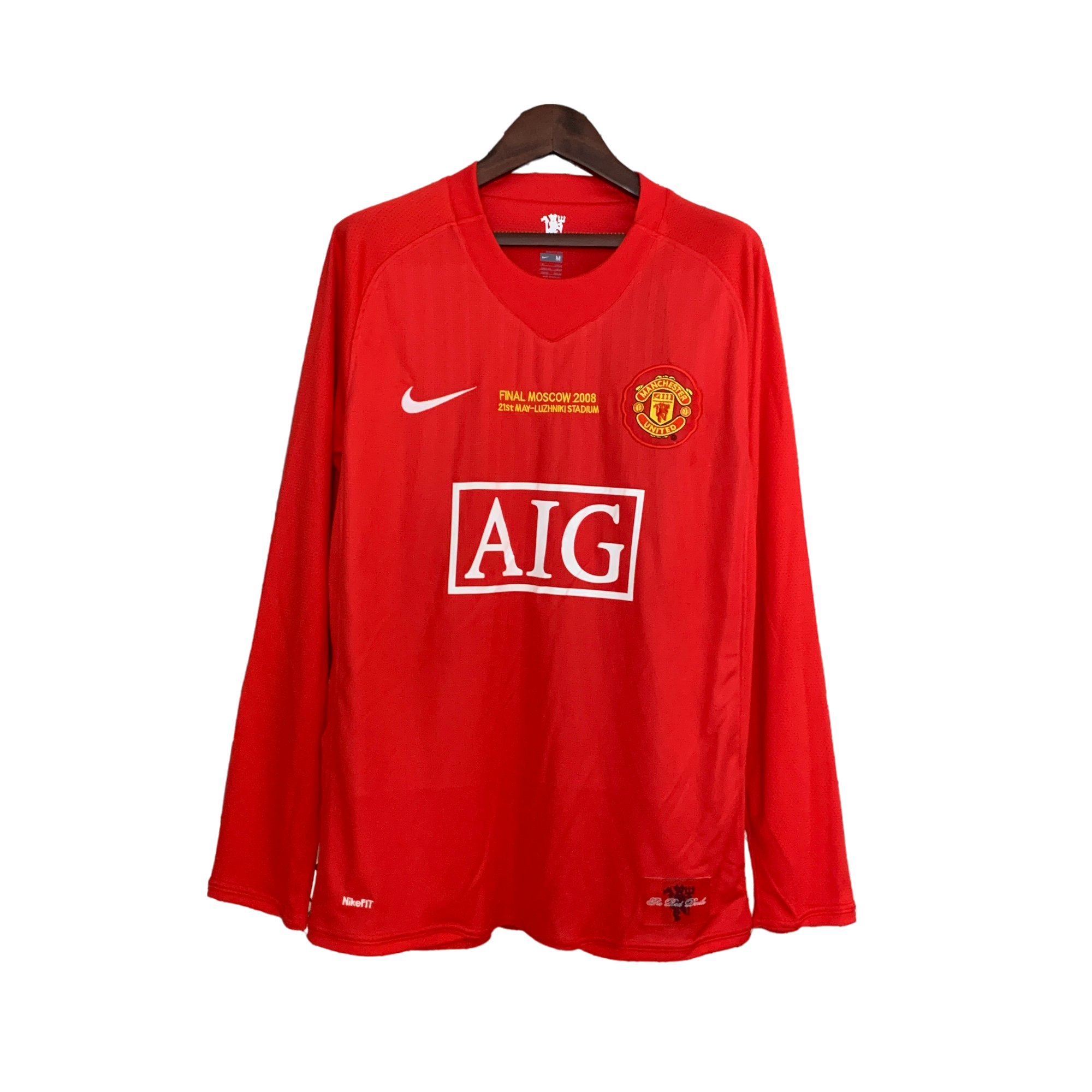 Manchester United Retro 2007/08 Long Sleeve Champions League Version Home (Free Personalisation)