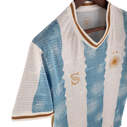 Argentina Retro 2022 Commemorative Edition White Blue (Free Personalisation)