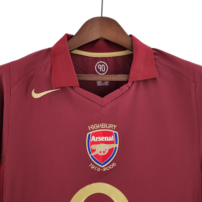 Arsenal Retro 05/06 Long Sleeve home (Free Personalisation)