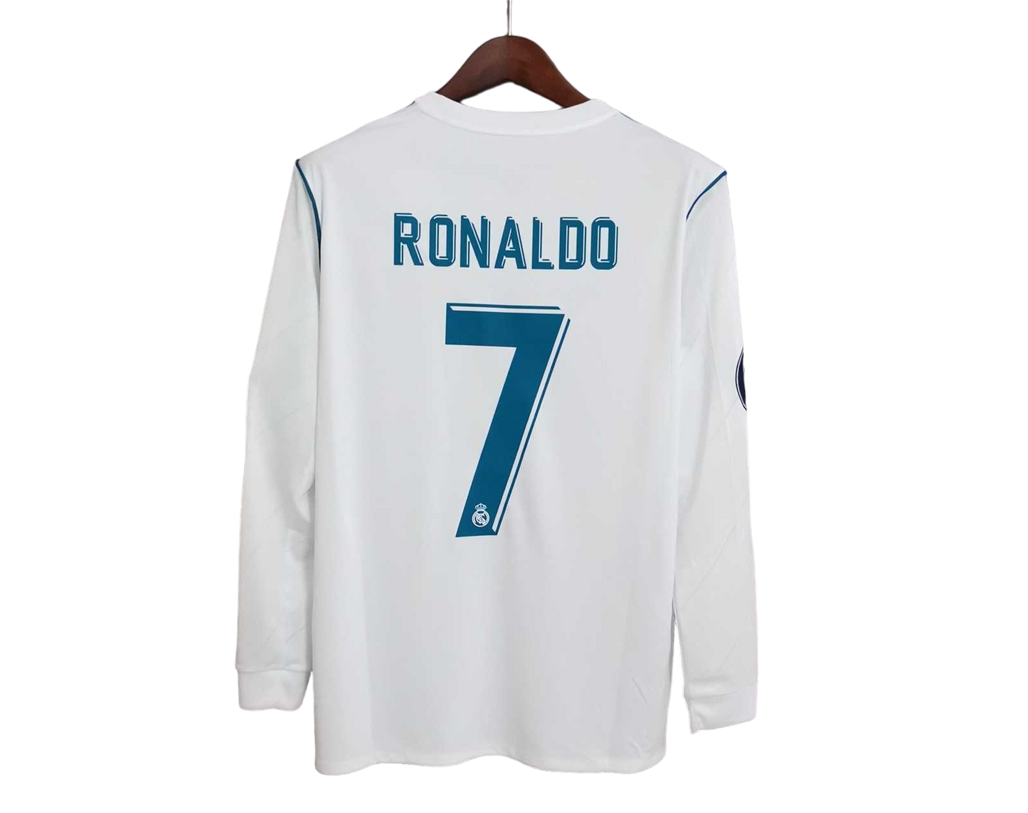 Real Madrid Retro 17/18 Long Sleeve Home (Free Personalisation)