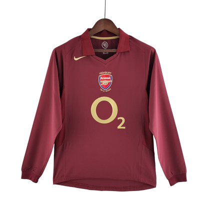 Arsenal Retro 05/06 Long Sleeve home (Free Personalisation)