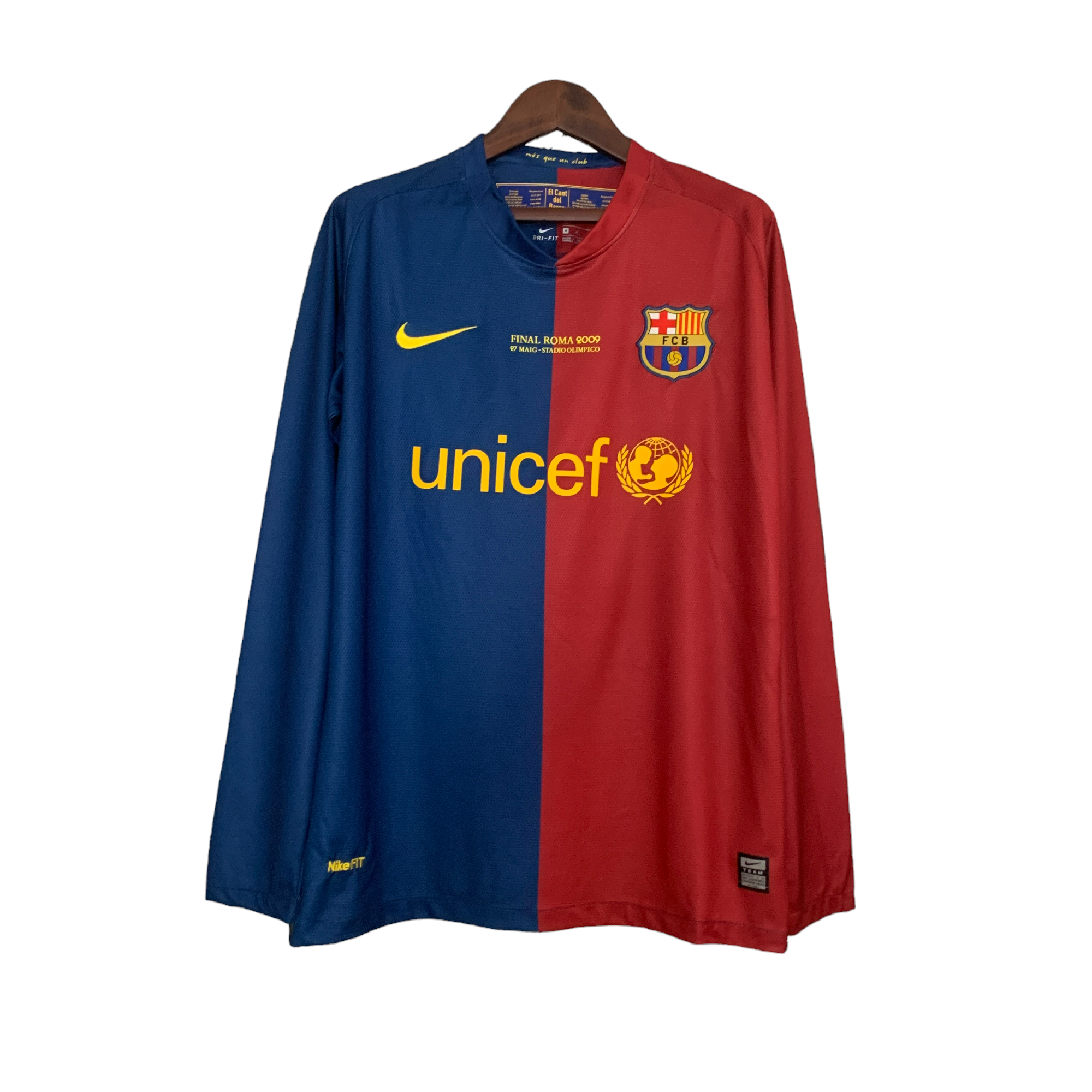 Barcelona Retro 08/09 Long Sleeves Home (Free Personalisation)