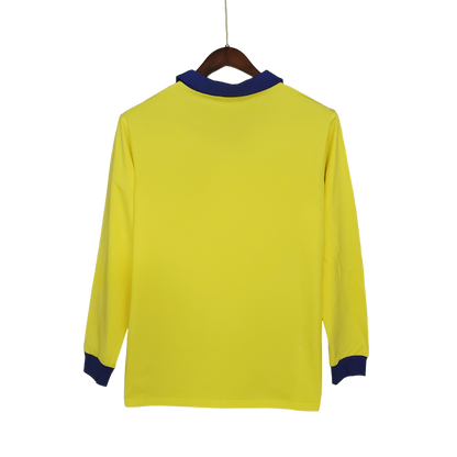 Arsenal Retro 71/79 long sleeve away yellow (Free Personalisation)