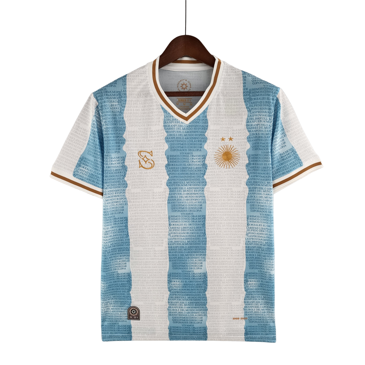 Argentina Retro 2022 Commemorative Edition White Blue (Free Personalisation)