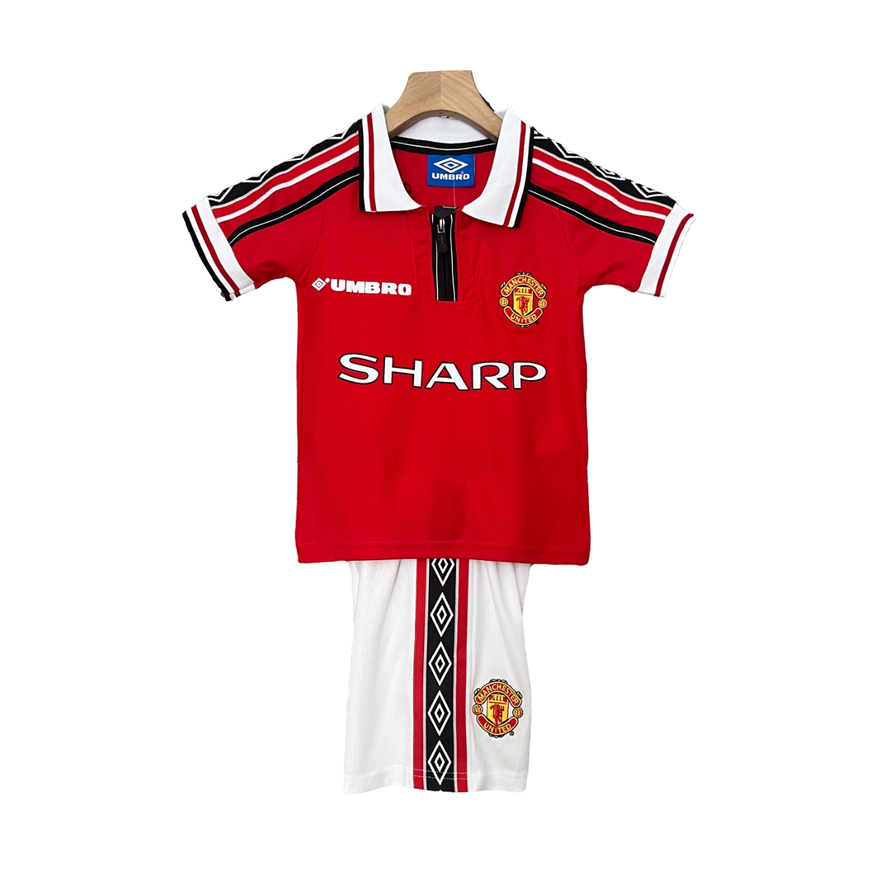 Manchester United Rerro 98-99 Kids Home (Free Personalisation)