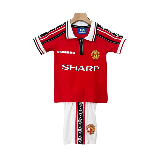 Manchester United Rerro 98-99 Kids Home (Free Personalisation)