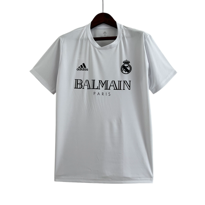 Real Madrid 23/24 Balmain White & Black (Free Personalisation)