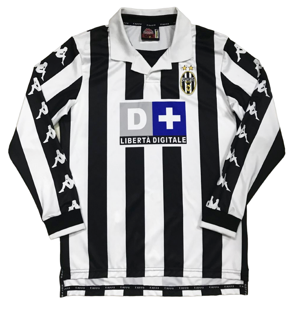 Juventus Long Sleeve Retro 1999/00 Home (Free Personalisation)