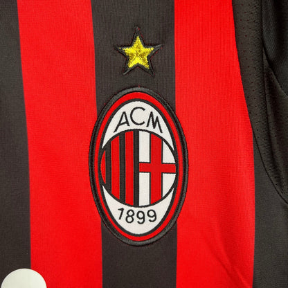 AC Milan Retro 2009/10 Long Sleeve Home (Free Personalisation)