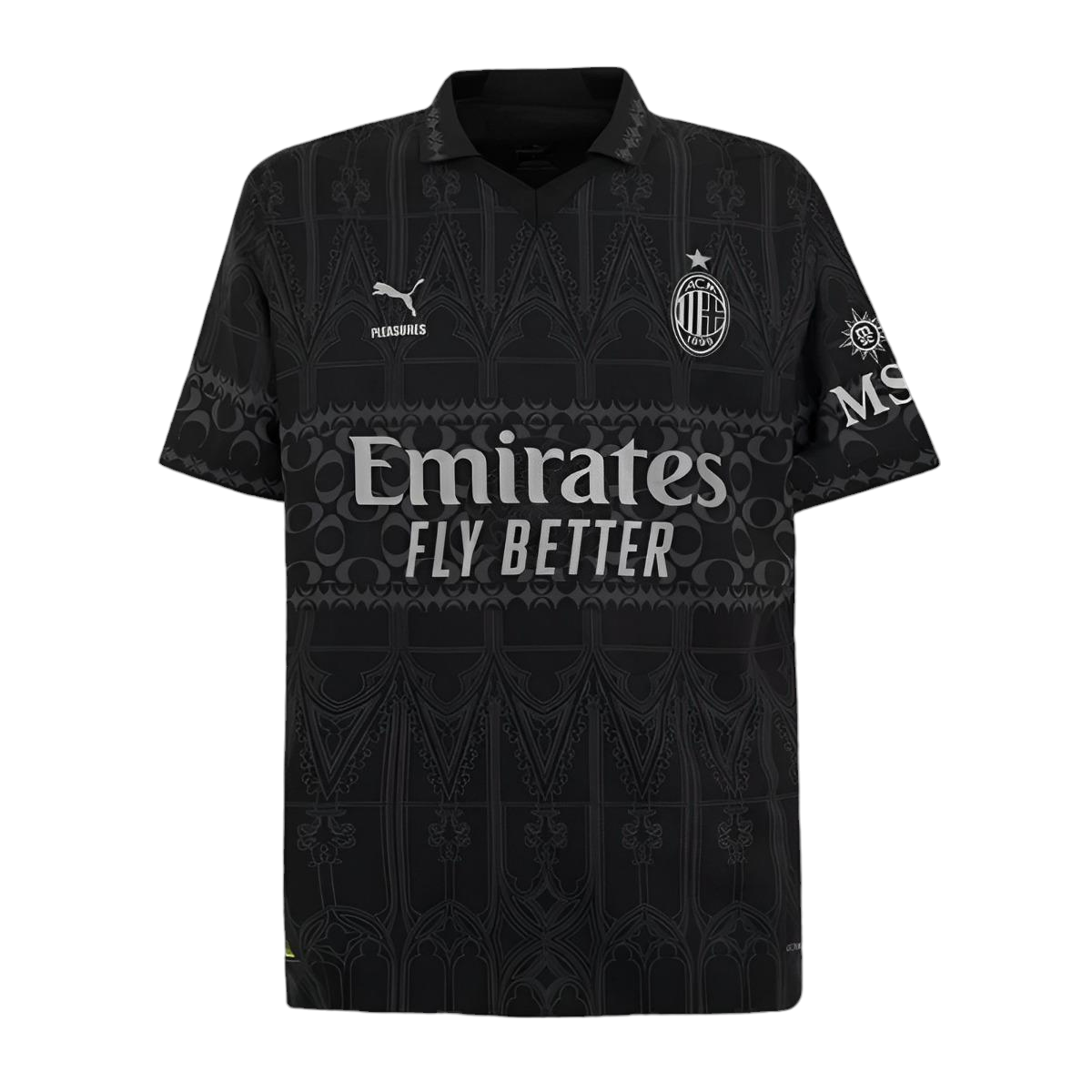 AC Milan x Pleasures 23/24 Black (Free Personalisation)