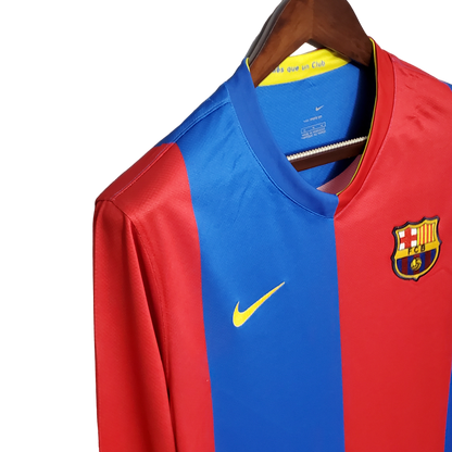 Barcelona Retro 06/07 Long Sleeve Home (Free Personalisation) (Free Personalisation)