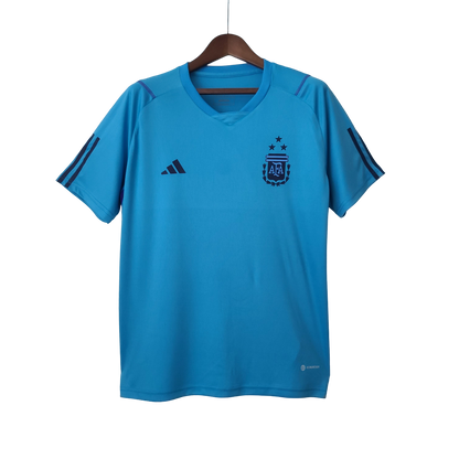 Argentina Retro 2022 Training Jersey Blue (Free Personalisation)