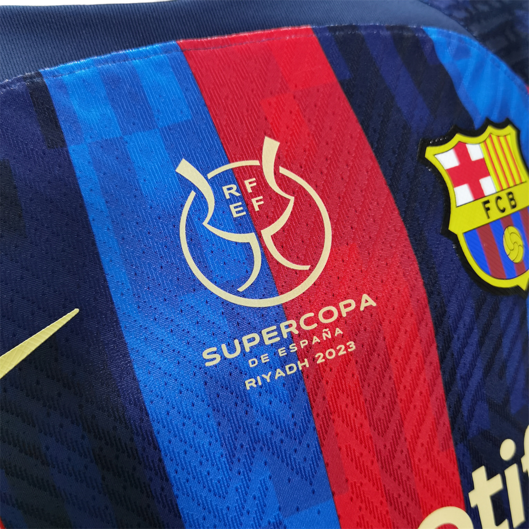 Barcelona 22/23 Home Supercopa de Espana (Free Personalisation)