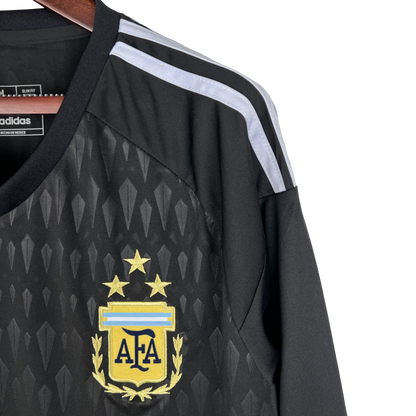 Argentina 2023 Long Sleeve Goalkeeper Black (Free Personalisation)