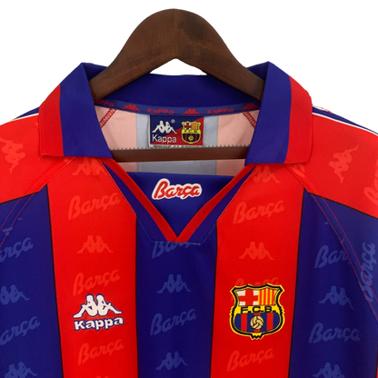 Barcelona Retro Long Sleeve 96/97 Home (Free Personalisation) (Free Personalisation)