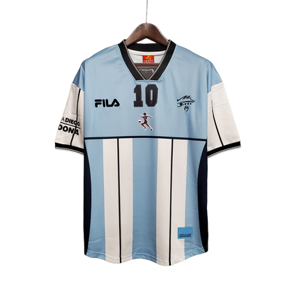 Argentina Retro 2001 Maradona #10 Commemorative Edition (Free Personalisation)