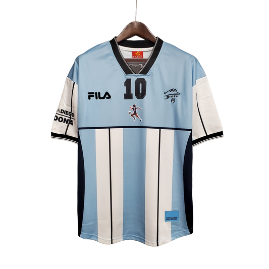 Argentina Retro 2001 Maradona #10 Commemorative Edition (Free Personalisation)