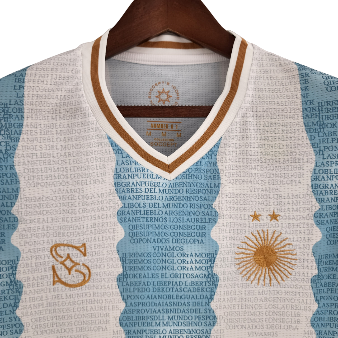 Argentina Retro 2022 Commemorative Edition White Blue (Free Personalisation)