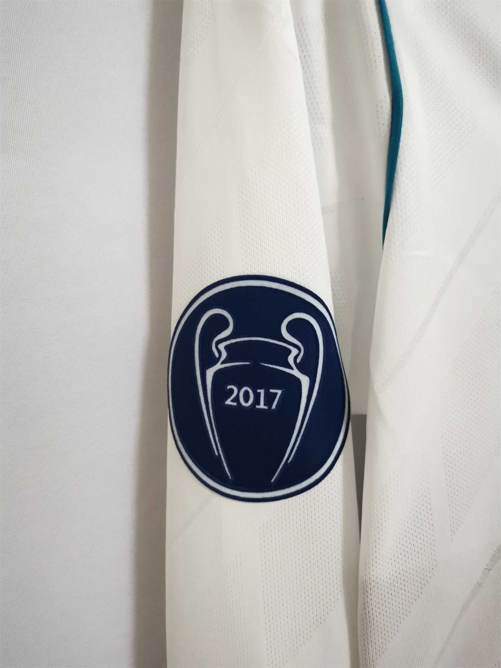 Real Madrid Retro 17/18 Long Sleeve Home (Free Personalisation)